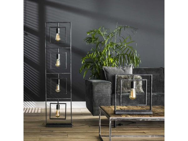 Vloerlamp TURN SQUARE - Charcoal Zwart - Afbeelding 7