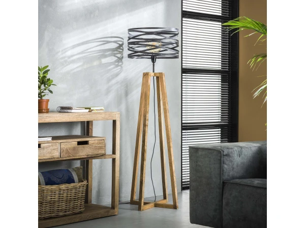 Vloerlamp TWIST - Hout/metaal Hout - Afbeelding 3