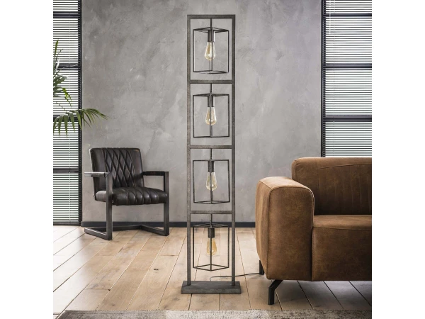 Vloerlamp CUBIC TOWER - Oud Zilver Zilver - Afbeelding 2