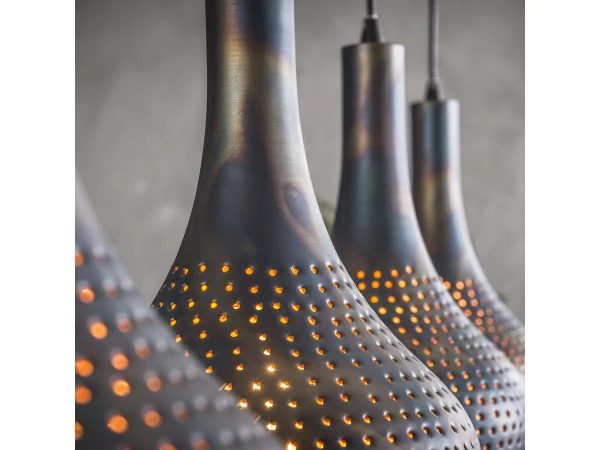 Hanglamp PUNCH - Zwart/bruin Zwart - Afbeelding 3